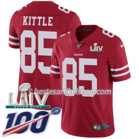 Herren San Francisco 49ers Trikot George Kittle 85 Nike Röd 100th 2020 Super Bowl LIV